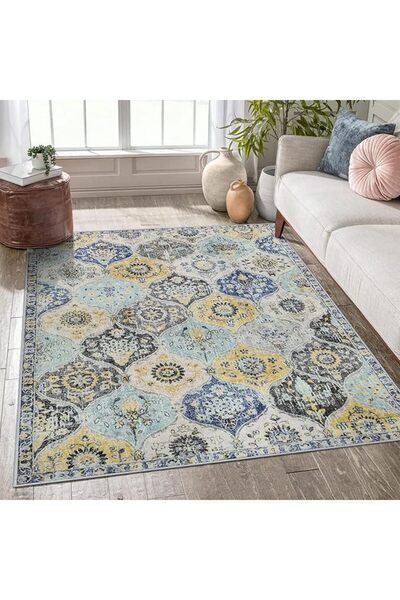 PYEBE Indoor Door Mat Retro Floor Mat, Non Slip Washable Doormat Quickly Abso...