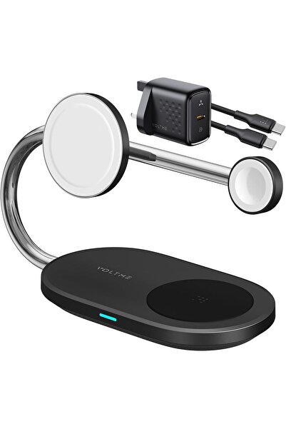 VOLTME MagPak 3-in-1 MFM & Qi2 Certified Wireless Charging Station 25W | Fold...
