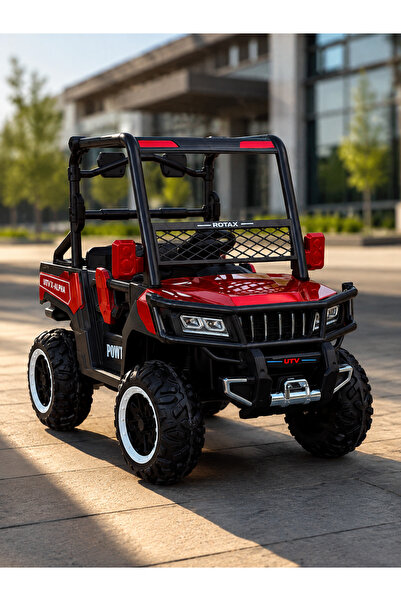 aras akülü mutlu çocuklar UTV X-ALPHA 24 VOLT 4x4 çekerli 800 WATT akülü arab...