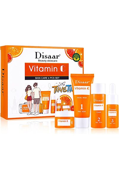 DISAAR Beauty مجموعة العناية بالبشرة بفيتامين سي مع خلاصة البرتقال العضوية من...