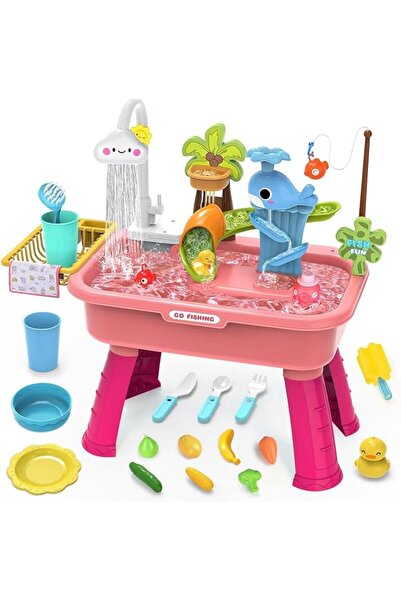 Soofam Play Sink with Running Water, Kitchen Toy Sink with Upgraded Electric ...