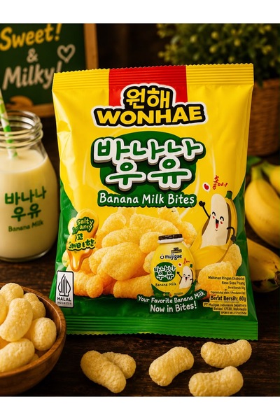 Mujigae by Wonhae Topokki Snack banana milk bites