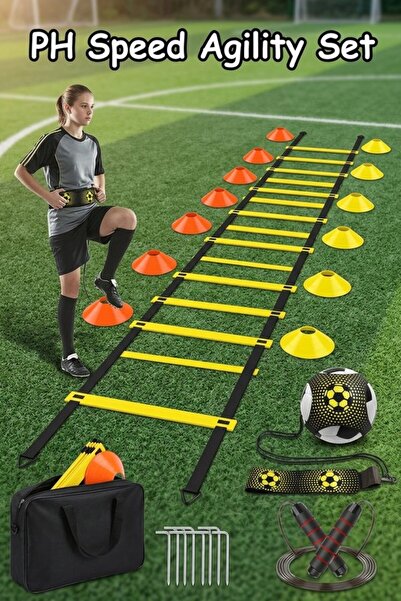 Generic 5 Piece Nylon Speed Agility Training Set Ladder Cones Jump Rope Rebou...