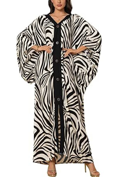 YouKD Women's Long Kaftan Maxi Bohemian Dress Beach Coverup Robe Roomy Kimono...