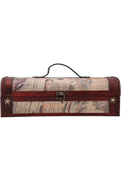 GENERAL Single Wine Storage Box, Vintage Portable Gift Display Case for Weddi...
