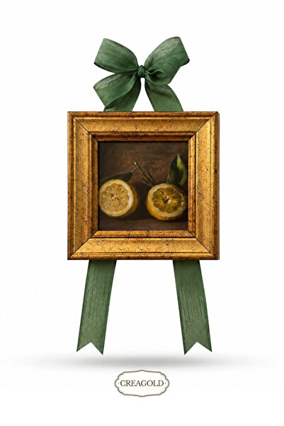 CREAGOLD Citron Bordeaux – Kurdeleli Mini Vintage Tablo