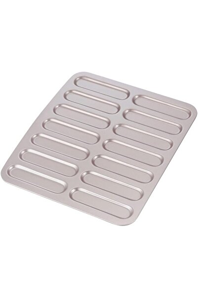 Generic Eclair Cake Pan, 14-Cavity Non-Stick Finger Biscuit Mold, Mini Eclair...