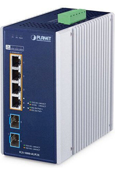 Planet IGS-1000-4UP2X Διαχειριζόμενος διακόπτης L2 PoE++ με 4 θύρες Gigabit E...