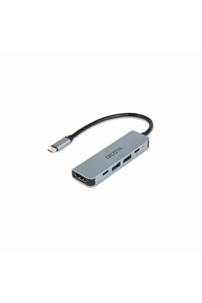 Dicota Σταθμός σύνδεσης USB-C με HDMI 4K PD Ασημί (D32060)