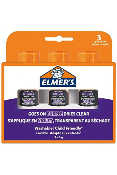 Elmer Κόλλα σε στικ 6γρ. 3 τεμάχια Μωβ