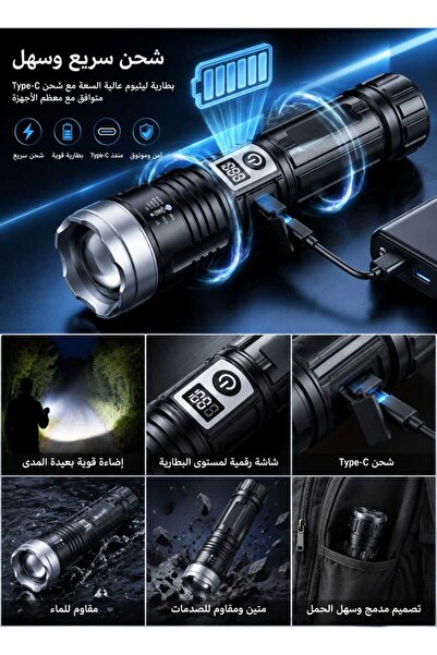 Flashlight Freinds High-Powered Rechargeable Flashlight with Telescopic Zoom,...