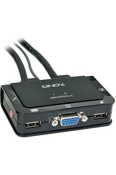 LİNDY 42342 Διακόπτης KVM & Δεδομένων με VGA, USB 2.0 και Ήχο