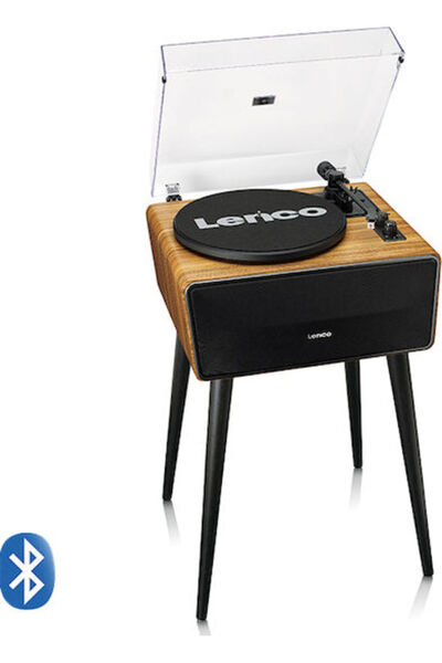 Lenco LS-570OK Πικάπ με προενισχυτή και ενσωματωμένα ηχεία, Καφέ