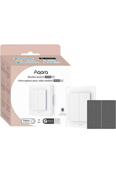 Aqara H2 Διακόπτης Τοίχου για Ρολά Διπλής Κατεύθυνσης με Πλαίσιο Λευκό Κωδικό...
