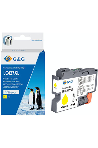 Golden Κασέτα Premium G&g 5k Brother Lc 427xl Κίτρινο Lc-427xly Lc427xly