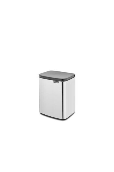 Brabantia Κάδος απορριμμάτων από ανοξείδωτο ατσάλι με ανοιγόμενο καπάκι, Γκρι...