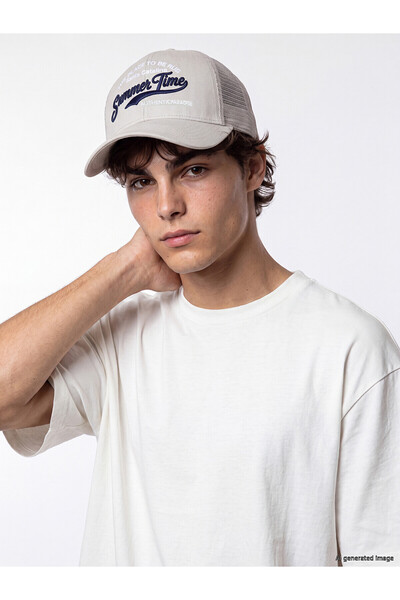 LC Waikiki Trendlucky Men's Cap with Letter Embroidery on the Back