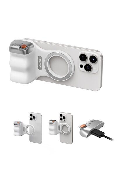 TELESIN Fun Shot Manyetik Telefon Kamera Kavrama iPhone ve Android için Çıkarılabilir Kablosuz Dekla