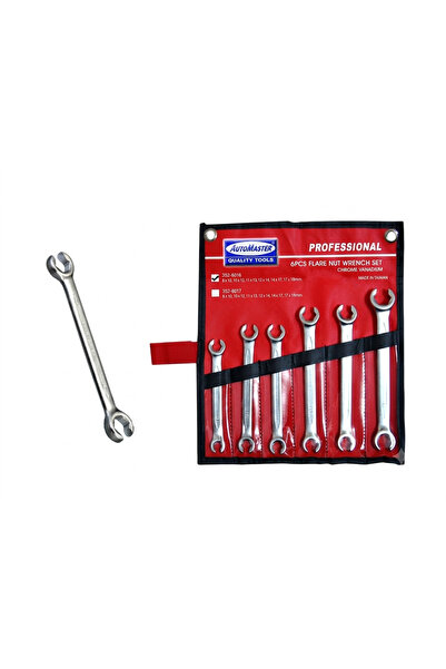 AUTOMASTER Professional 6Pcs Flare Nut Wrench Set for Pipe and Injection Appl...