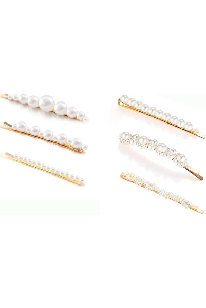 X SPRING Bobby Pins, 6 PCS Elegant Gold Pearl Hair Clips, Decorative Fashion ...