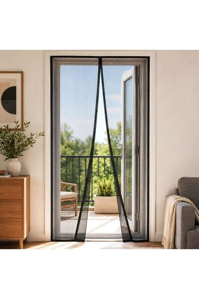 OEM Plasa Neagra Anti insecte Magnetica pentru Usa de Balcon 100x220cm