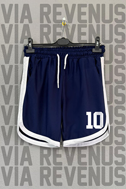 Vordevia Number 10 Printed Jersey Sports Training Shorts with Piping Detail