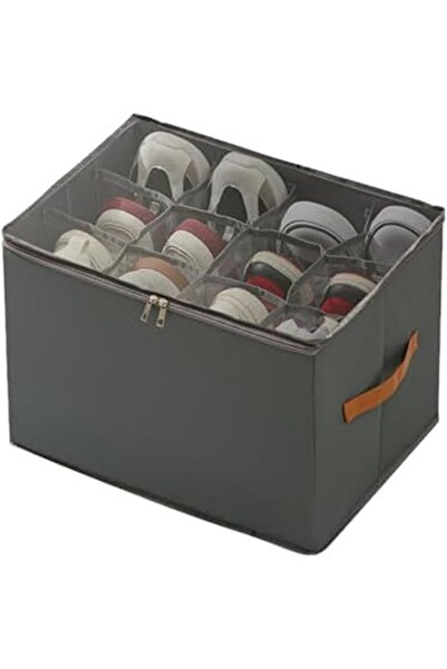 ELECDON Foldable Under Bed Shoe Organizer with Clear Cover, Storage Box with ...