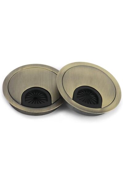 Generic Desktop Cable Management Grommet, Bronze Zinc Alloy, 60mm Wire Organi...