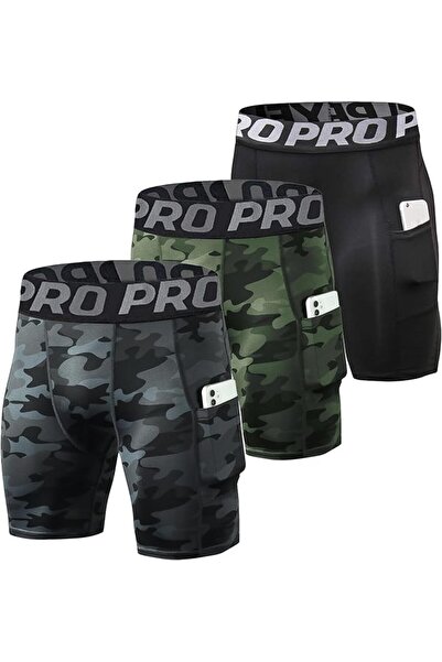 GENERAL Compression Shorts for Men 1 or 3 or 5Pack Sports Anti-Chafing Underw...