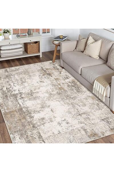 GENERAL PureCozy Modern Door Mat Rug 60x90cm Beige Grey Washable Doormats | S...