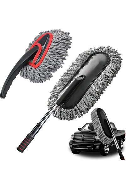 GENERAL 2 Pcs Microfiber Car Duster Brush, Wax Cotton Hair Scratch Free Auto ...