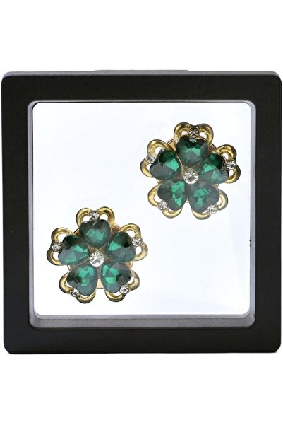 GENERAL 2 Pieces Rhinestone Button Covers with Floral Pattern, Decorative Cuf...