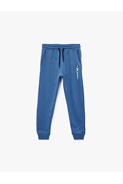 Koton Elastic Waistband, Printed, Pocketed Sweatpants