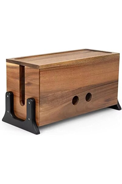 Generic Extra Large Cable Management Box, Wood Cord Organizer Box Hider, Powe...