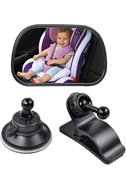 Aputue Baby Car Rear View Mirror, Wide Angle Adjustable Backseat Mirror for I...