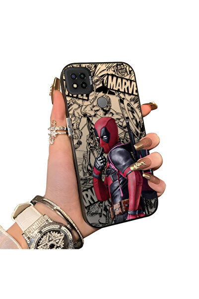 Hontinga Redmi 9c Uyumlu Spiderman Desenli Silikon Kenar Sert Arka Kılıf Coup...