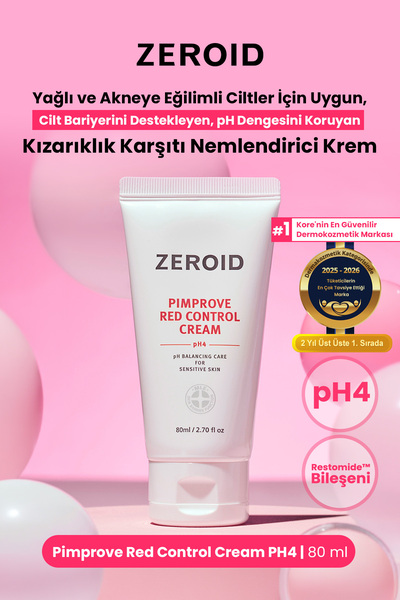 zeroid Akneye Eğilimli Ciltler İçin Uygun pH Dengesini Koruyan Krem Pimprove Red Control Cream pH4