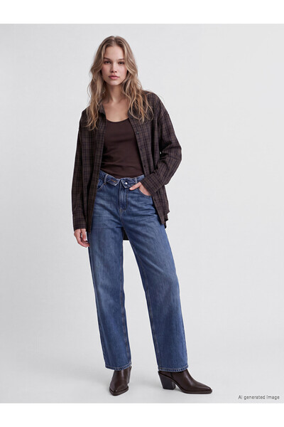 LC Waikiki Lcw Jeans Indigo Baggy Fit Women's Jean Pants