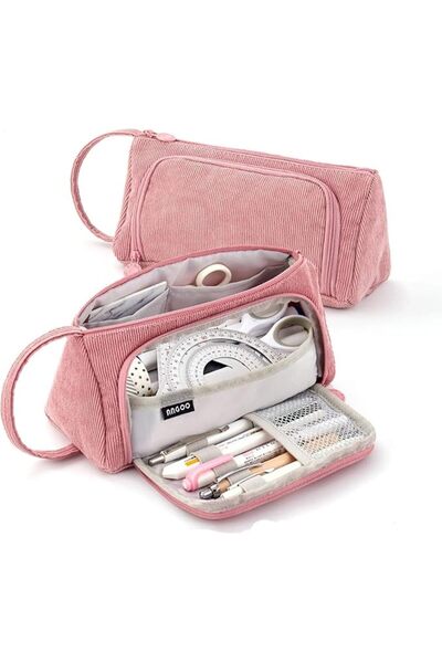 JOYZZZ Pencil Case, Large Capacity Storage Organizer with Dual Zippers, Durab...