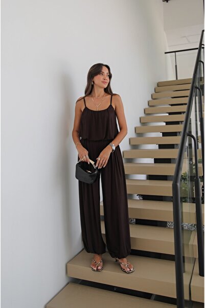 Havoş Coffee Aurora Balloon Blouse Pants Set