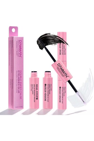 Dammann DAMMAN Cluster Lash Glue Kit, 72H Long-Wear Bond and Seal with Fast R...
