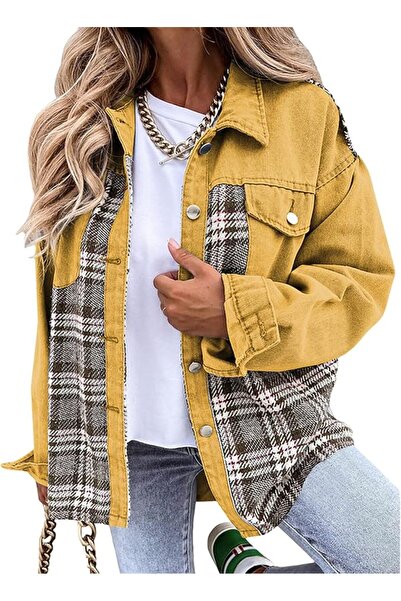 Generic Womens Oversized Denim Jacket Long Sleeve Boyfriend Jean Jacket Casua...