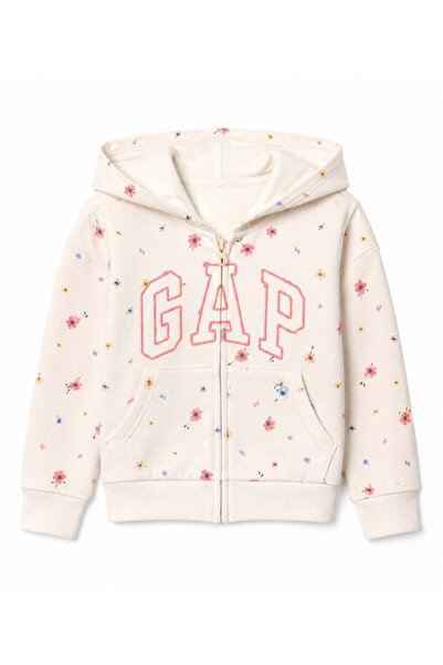 GAP Kids Gap Baby Girl Floral Printed Hooded Jacket with Kangaroo Pocket 0-6 ...