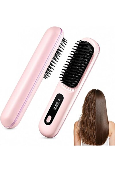 GENERAL Cordless Hair Straightening Brush for Women Portable Mini Hair Straig...
