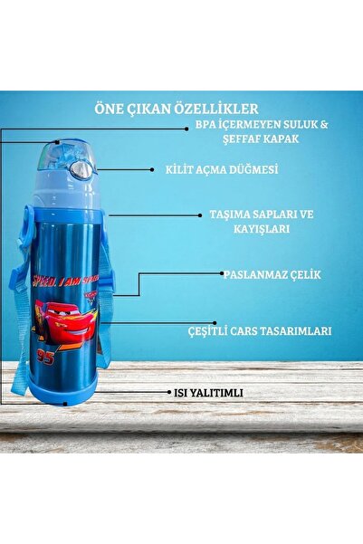 Mikro Cartoon Printed Stainless Steel Bpa-Free, 500 ml Imported Water Bottle ...