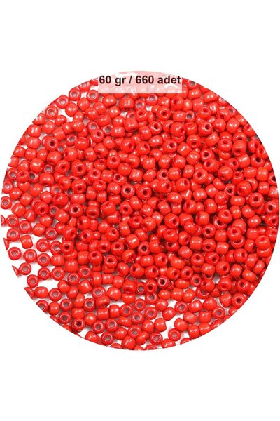 Generic Brand Dark Orange Color 4 mm Approx 660 Pieces / 60 Gram Glass Beads ...