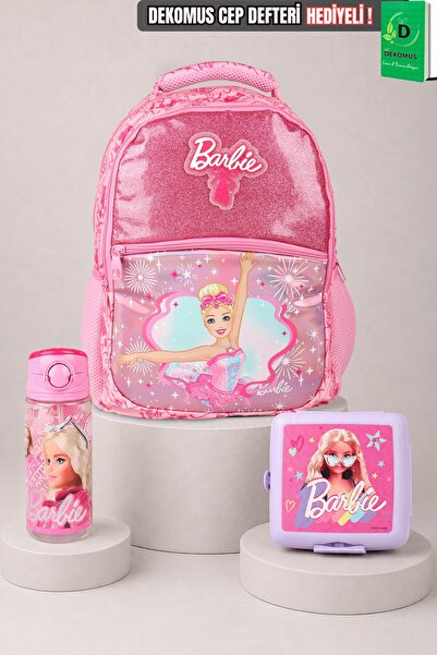 Barbie X Dekomus Licensed Ballerina Magic Collection Large School Bag, Lunch ...