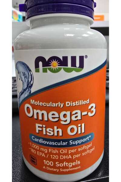 Now Foods Omega-3 Fish Oil 1000mg 100 softgels