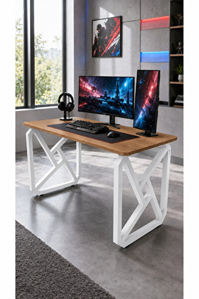 nunu home 140x60 Gaming Oyuncu Masası Metal Ayaklı Bilgisayar Masası