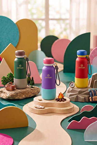 Emsan Thermos Bottle Çelik Sızdırmaz Termos 500 ml Yeşil